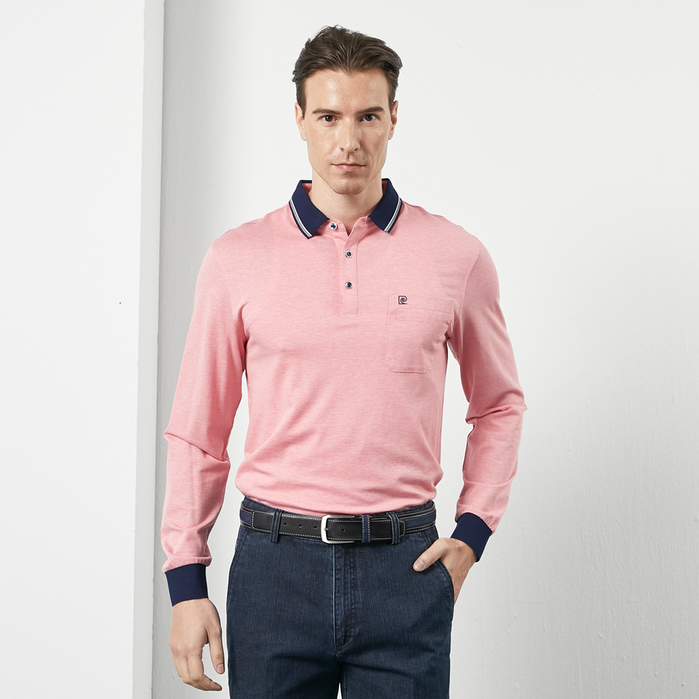 【pierre cardin 皮爾卡登】男款 雙色交織素面短袖polo衫-藍色 (5237271-35) 歷史價格詳細信息