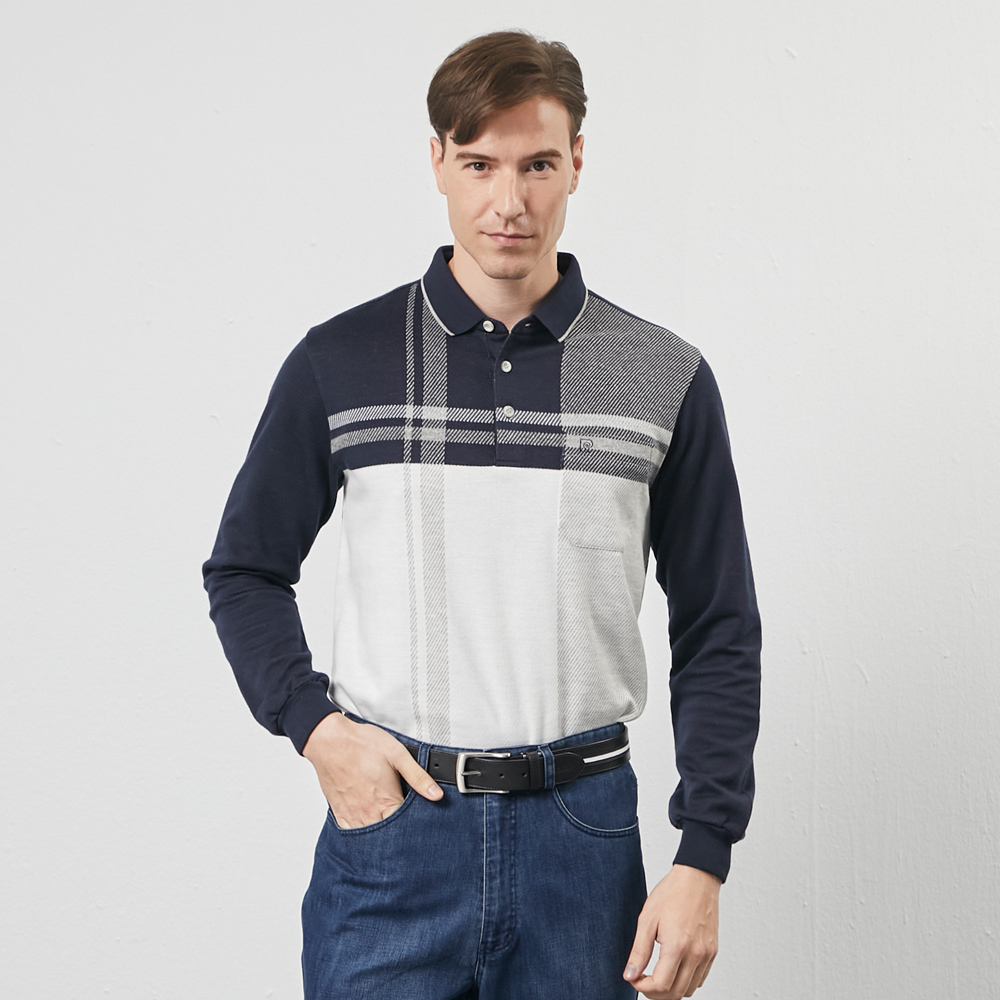 【pierre cardin 皮爾卡登】男款 大定位格子印花圓領T恤-黑色 (5237281-99) 歷史價格詳細信息