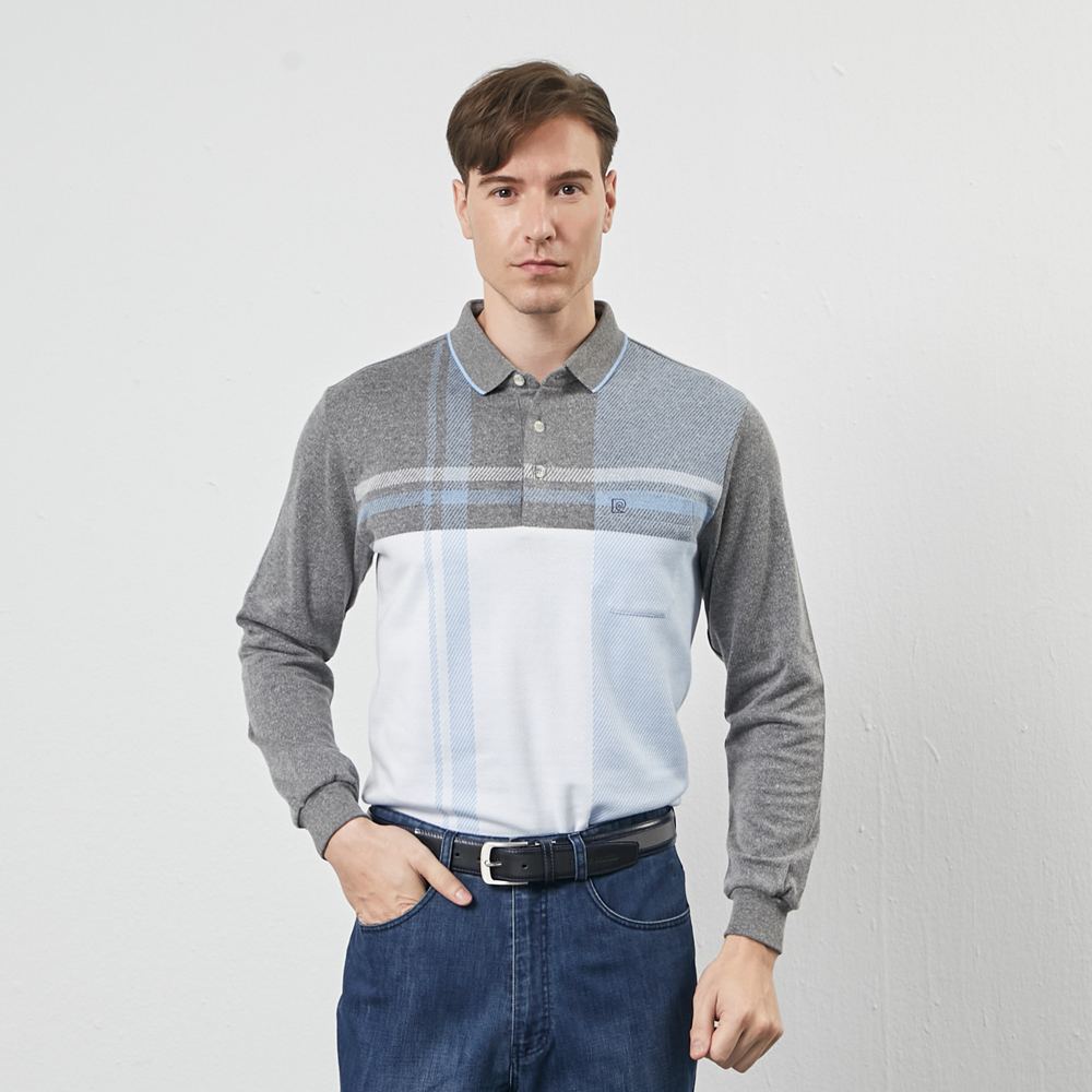 【pierre cardin 皮爾卡登】男款 大定位格子印花圓領T恤-黑色 (5237281-99) 歷史價格詳細信息