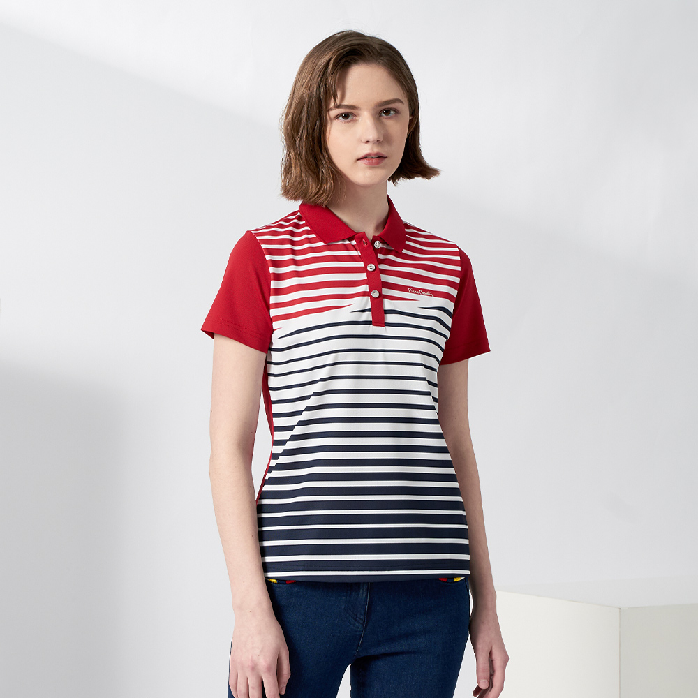【pierre cardin 皮爾卡登】輕運動 女款 Hi Cool吸濕排汗彈性網眼素面短袖POLO衫-白色(8227291-90) 歷史價格詳細信息