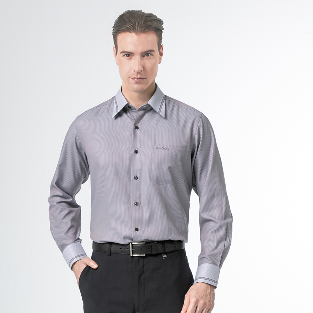 【pierre cardin 皮爾卡登】男襯衫 舒適抗皺棉混紡商務休閒條紋定位短袖襯衫_深藍條(62264-39) 歷史價格詳細信息