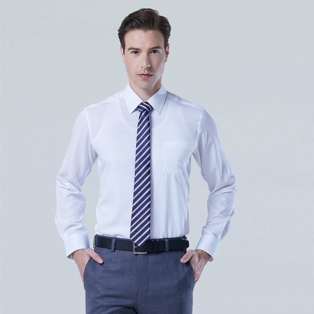 男仕 白色 素面 長袖襯衫 UNICORN CONCORD  100%COTTON 37號 歷史價格詳細信息