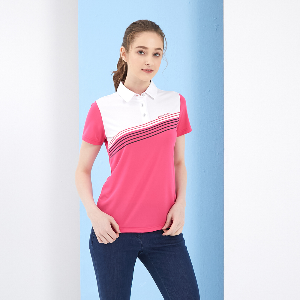 【pierre cardin 皮爾卡登】輕運動 女款 Hi Cool吸濕排汗彈性網眼素面短袖POLO衫-白色(8227291-90) 歷史價格詳細信息