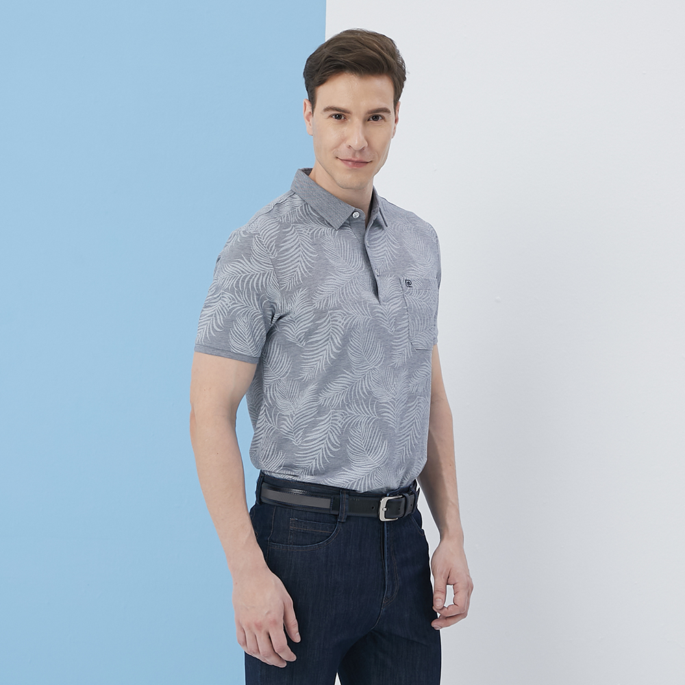【pierre cardin 皮爾卡登】男款 雙色交織素面短袖polo衫-藍色 (5237271-35) 歷史價格詳細信息