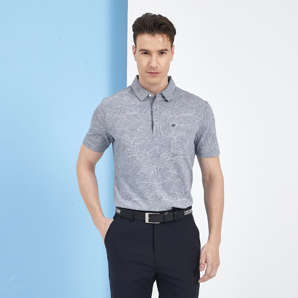 【pierre cardin 皮爾卡登】男款 雙色交織素面短袖polo衫-藍色 (5237271-35) 歷史價格詳細信息
