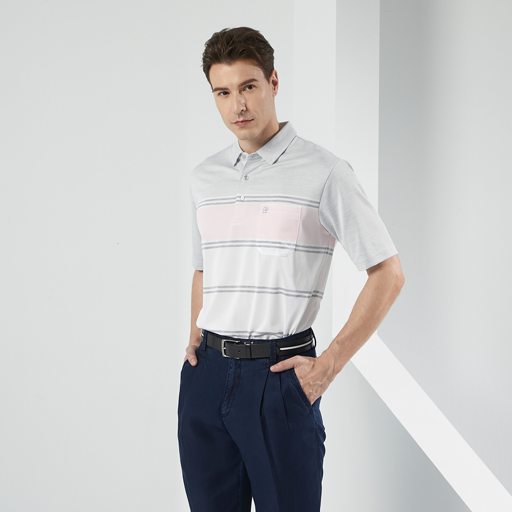 【pierre cardin 皮爾卡登】男款 定位橫條短袖POLO衫-深藍色 (5237264-38) 歷史價格詳細信息