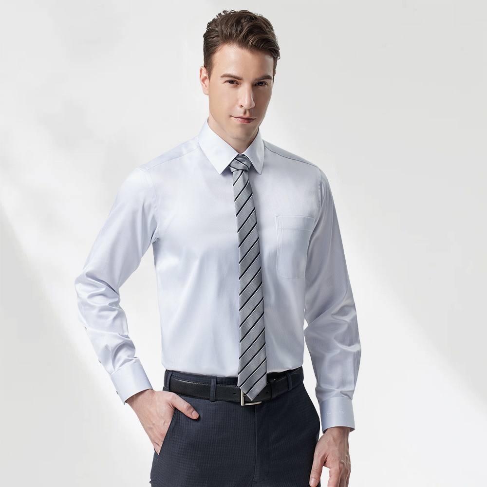 男仕 淺灰色 細直條紋 長袖襯衫 NET men  100%COTTON 15號 歷史價格詳細信息