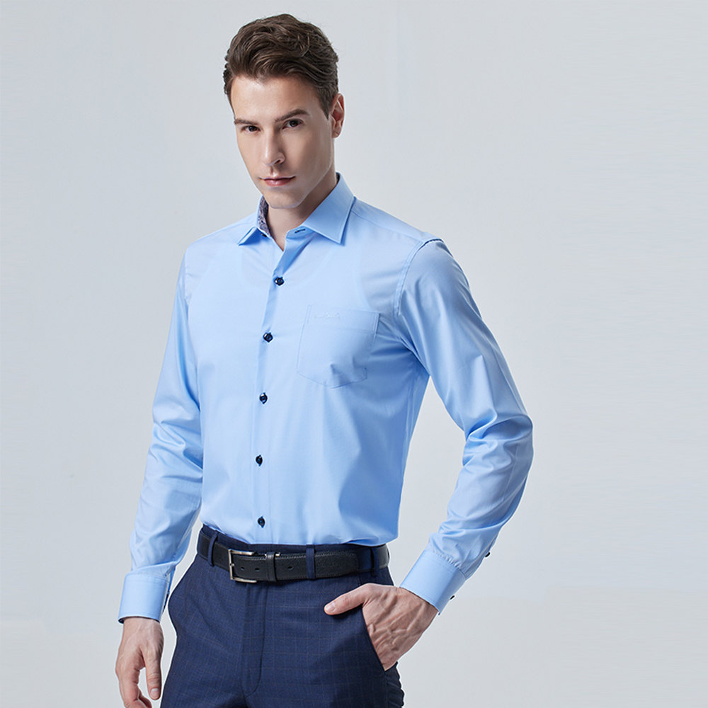 純棉藍色襯衫男新款秋裝衫衣外套襯衣男士上衣休閑男裝寸衫長袖衫長袖襯衫牛仔 長袖t shirt 排汗 t恤 男生衣著 素色 歷史價格詳細信息