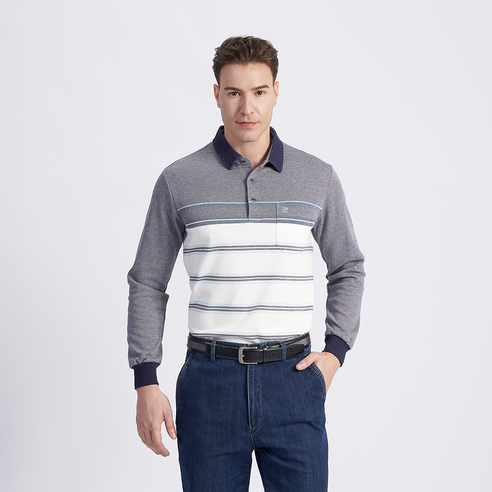 【pierre cardin 皮爾卡登】男款 定位橫條短袖POLO衫-深藍色 (5237264-38) 歷史價格詳細信息