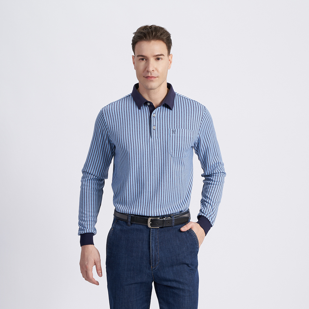 【pierre cardin 皮爾卡登】男款 刷毛直條長袖polo衫-粉色 (5215205-75) 歷史價格詳細信息