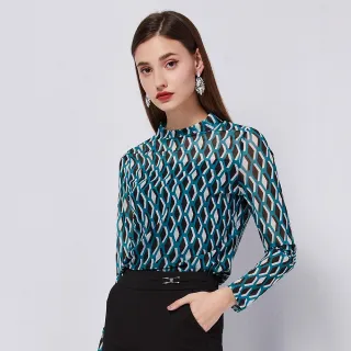 【HONOR】印花綁帶設計上衣｜山形屋官方旗艦館 歷史價格詳細信息