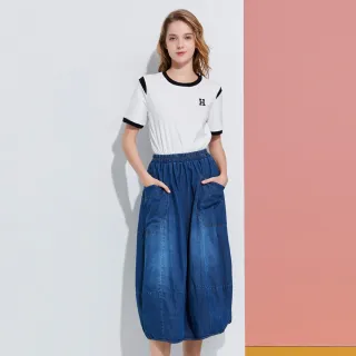 【HONOR 山形屋】口袋車線刷色牛仔短裙-藍 歷史價格詳細信息