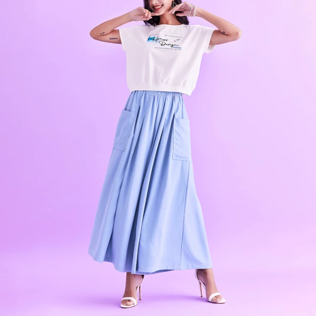 【HONOR 山形屋】口袋車線刷色牛仔短裙-藍 歷史價格詳細信息