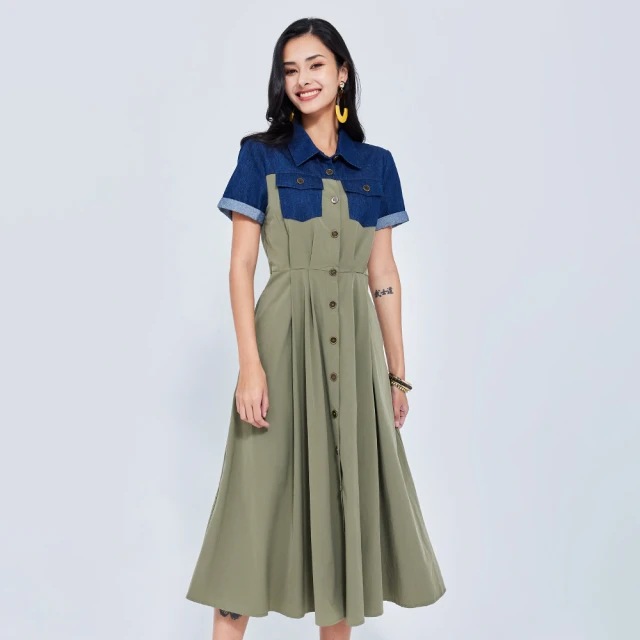 【HONOR 山形屋】口袋車線刷色牛仔短裙-藍 歷史價格詳細信息