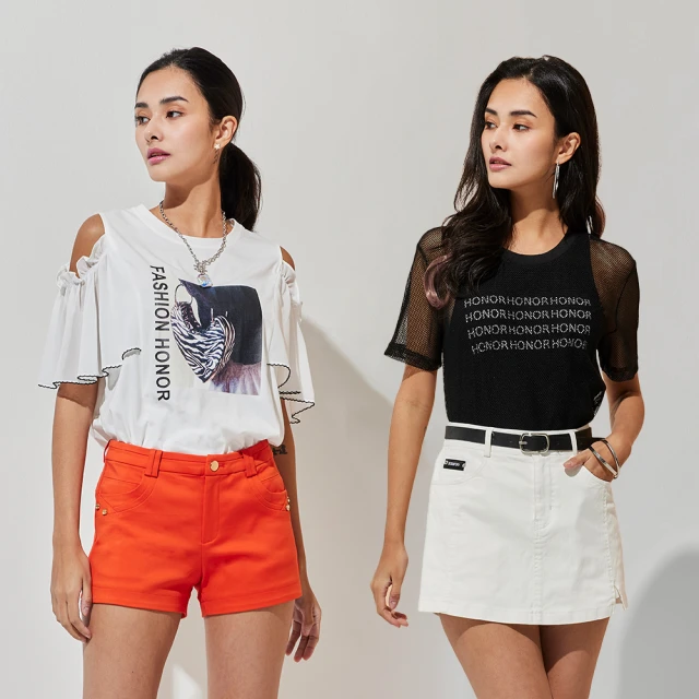 【HONOR】印花綁帶設計上衣｜山形屋官方旗艦館 歷史價格詳細信息