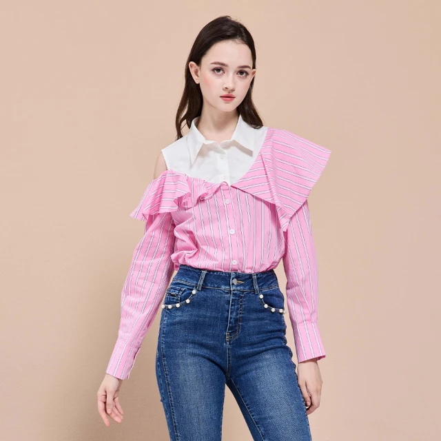 【HONOR】拼接條紋造型上衣｜山形屋官方旗艦館 歷史價格詳細信息