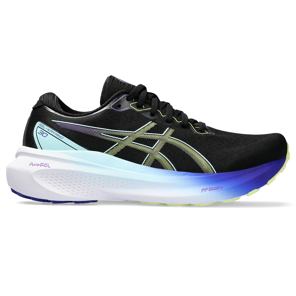 Asics 亞瑟士 慢跑鞋 GEL-Kayano 30 D 寬楦 女鞋 黑 藍 支撐 4D引導穩定系統 路跑 1012B503003 歷史價格詳細信息