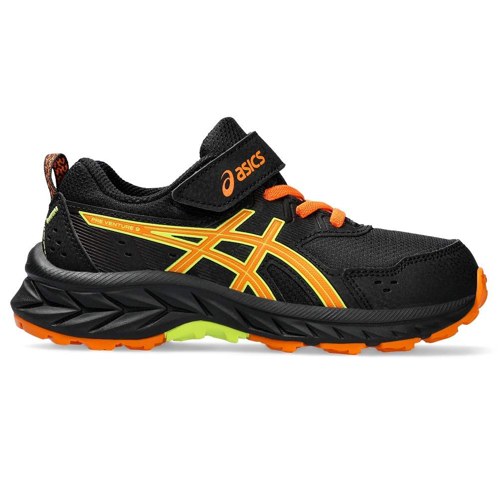 Asics Pre Venture 9 PS [1014A277-001] 中童 慢跑鞋 運動 緩震 透氣 防滑 黑黃 歷史價格詳細信息