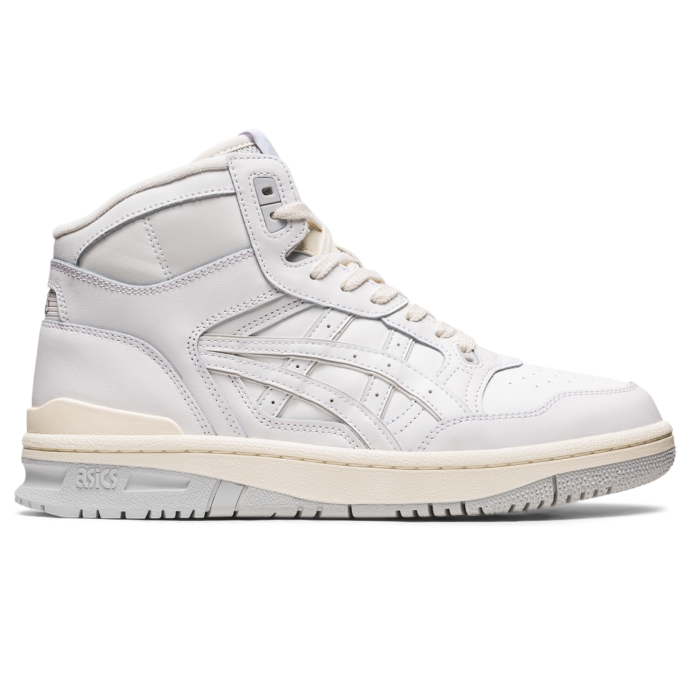 Asics 亞瑟士 休閒鞋 EX89 MT 男鞋 白 灰 復古 高筒 皮革 1203A296100 歷史價格詳細信息