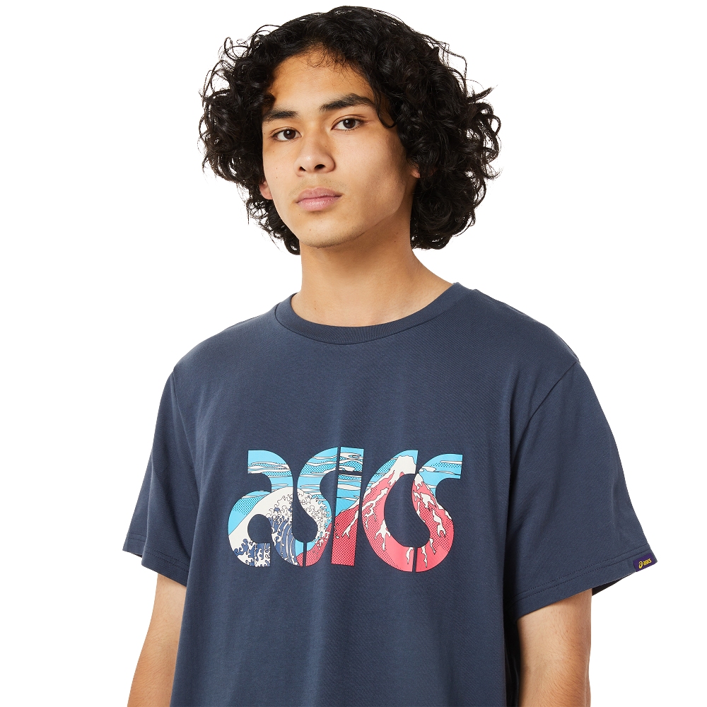 ASICS亞瑟士LOGO圖案短袖上衣 男女中性款  運動休閒 服飾  2201A246-001 歷史價格詳細信息