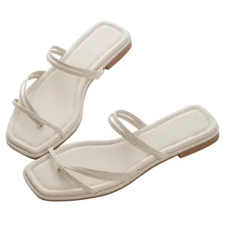 【Grace Gift】斜方頭扭結低跟涼鞋(黑) 歷史價格詳細信息