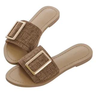 【Grace Gift】寬織帶平底拖鞋(黑) 歷史價格詳細信息