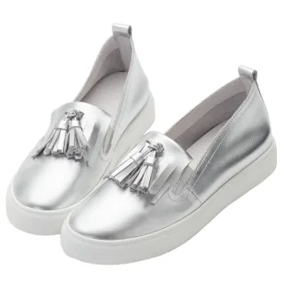 【Grace Gift】真皮流蘇休閒懶人鞋(黑) 歷史價格詳細信息