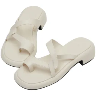 [Grace Gift] 不規則金屬釦低跟穆勒鞋 歷史價格詳細信息