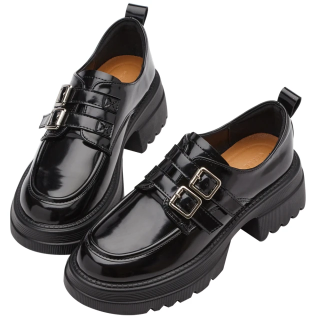 【Grace Gift】復古金釦套趾微厚底拖鞋(黑) 歷史價格詳細信息