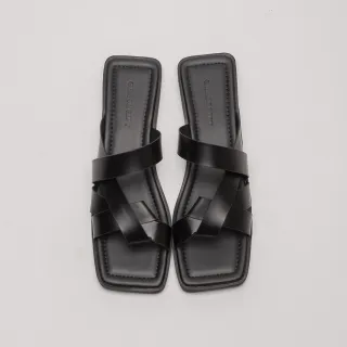 [Grace Gift] 編織夾腳平底拖鞋 歷史價格詳細信息