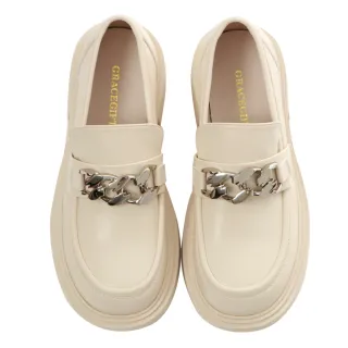 【Grace Gift】金屬圓釦套趾平底拖鞋(淺黃) 歷史價格詳細信息