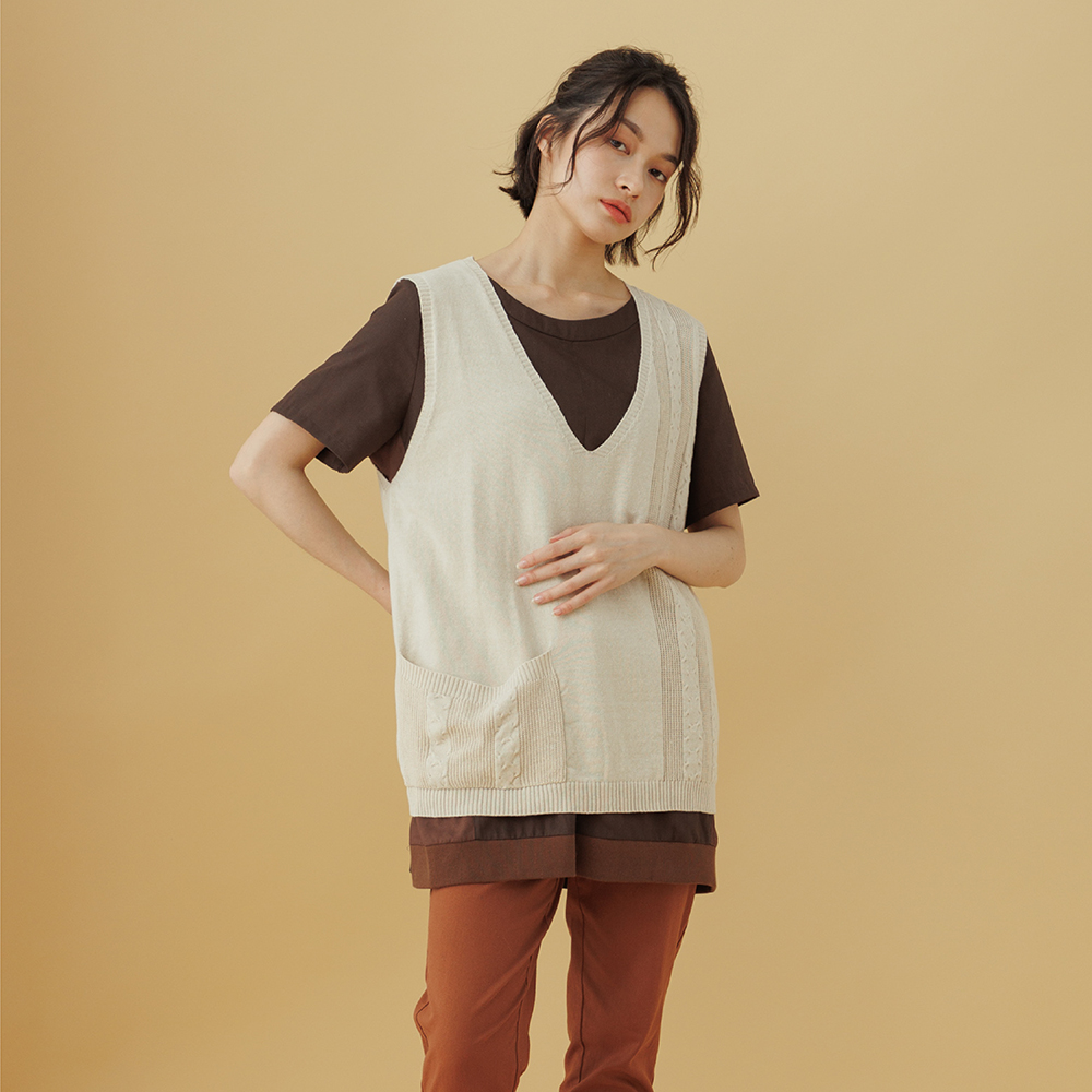 【MOSS CLUB】V領大方格-女無袖針織衫 背心 藍 灰 黃(三色/魅力商品/版型適中) 歷史價格詳細信息