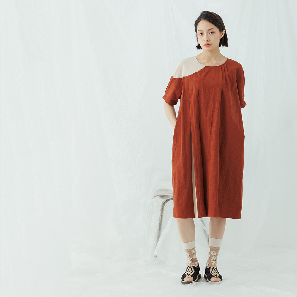 【MOSS CLUB】雙層紗格子不規則下襬長裙 藍 綠 (魅力商品) 歷史價格詳細信息