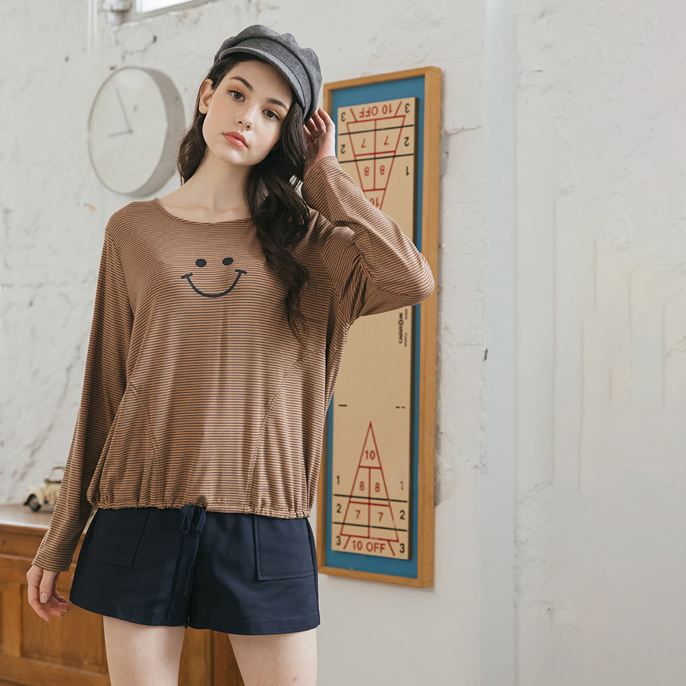 印花笑臉喇叭褲女2023秋季新款高腰彈力修身顯瘦設計感抽繩休閒褲 歷史價格詳細信息