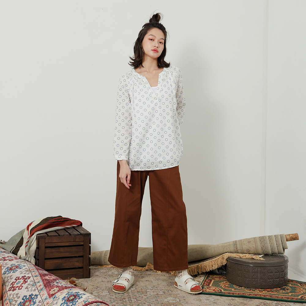 【MOSS CLUB】直條紋拼布-女七分褲 條紋 黃(黃色/版型寬鬆) 歷史價格詳細信息
