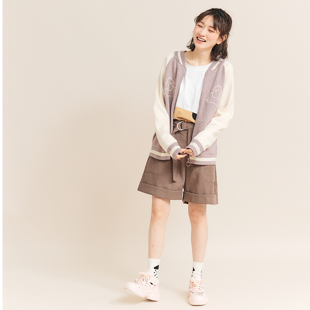 【Dailo】顯瘦剪接彈性刷毛-女長褲 刷毛 藍 黑(二色/版型適中) 歷史價格詳細信息