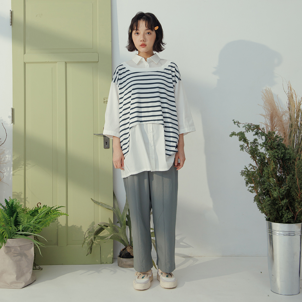 【MOSS CLUB】軟糖印花半開襟-女長袖襯衫 印花 藍 米 黃(三色/魅力商品/版型適中) 歷史價格詳細信息