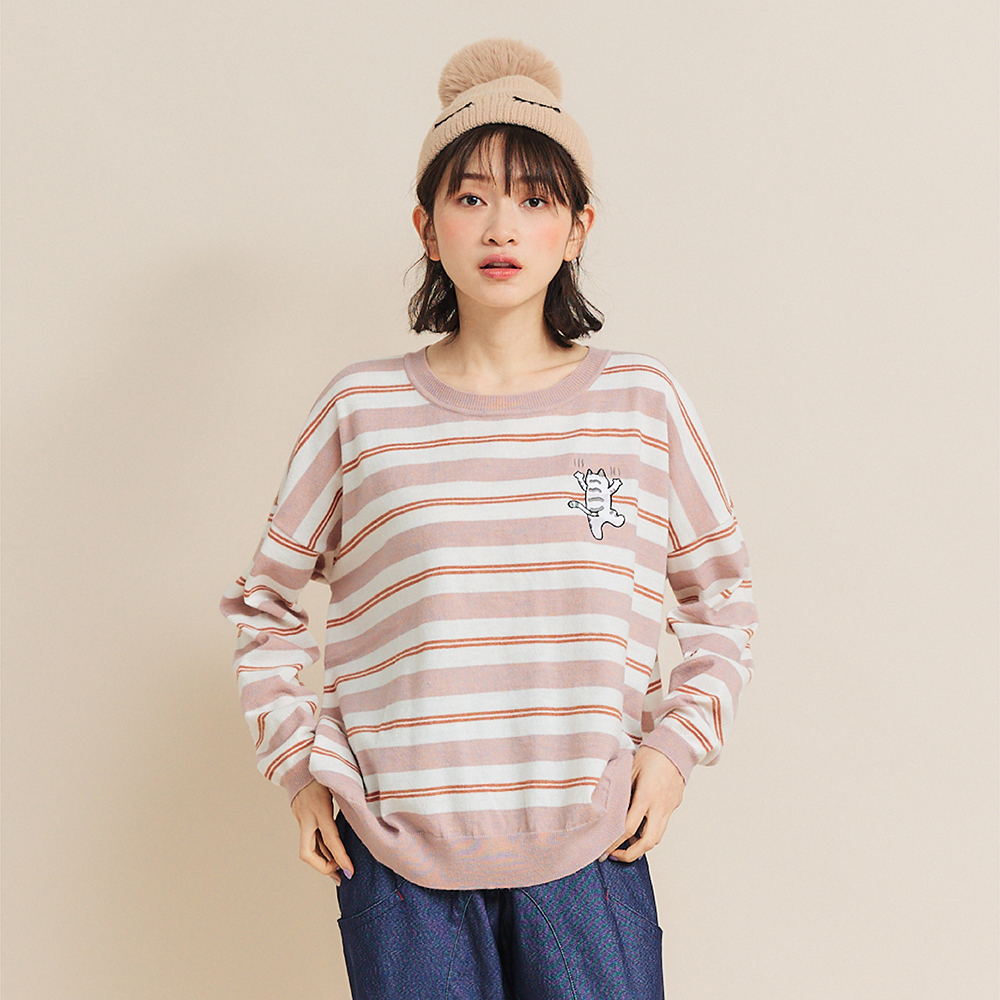 【Dailo】條紋貓耳口袋下擺縮口休閒-女短袖上衣 拼接 黑 白 黃(三色/魅力商品/版型適中) 歷史價格詳細信息
