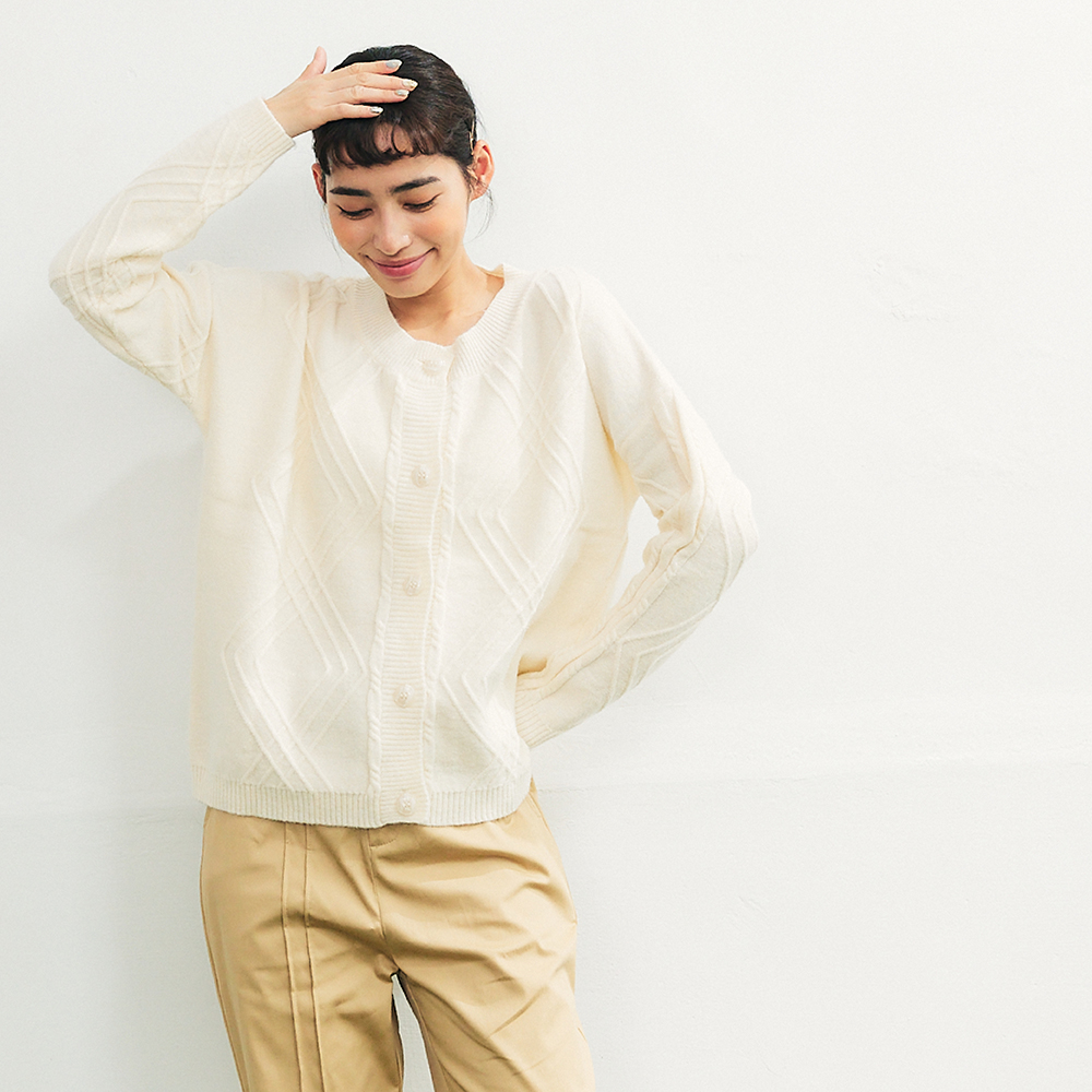 【Dailo】立體麻花編織仿牛角釦-女長袖針織衫 外套 杏 駝 灰(三色/魅力商品/版型適中) 歷史價格詳細信息