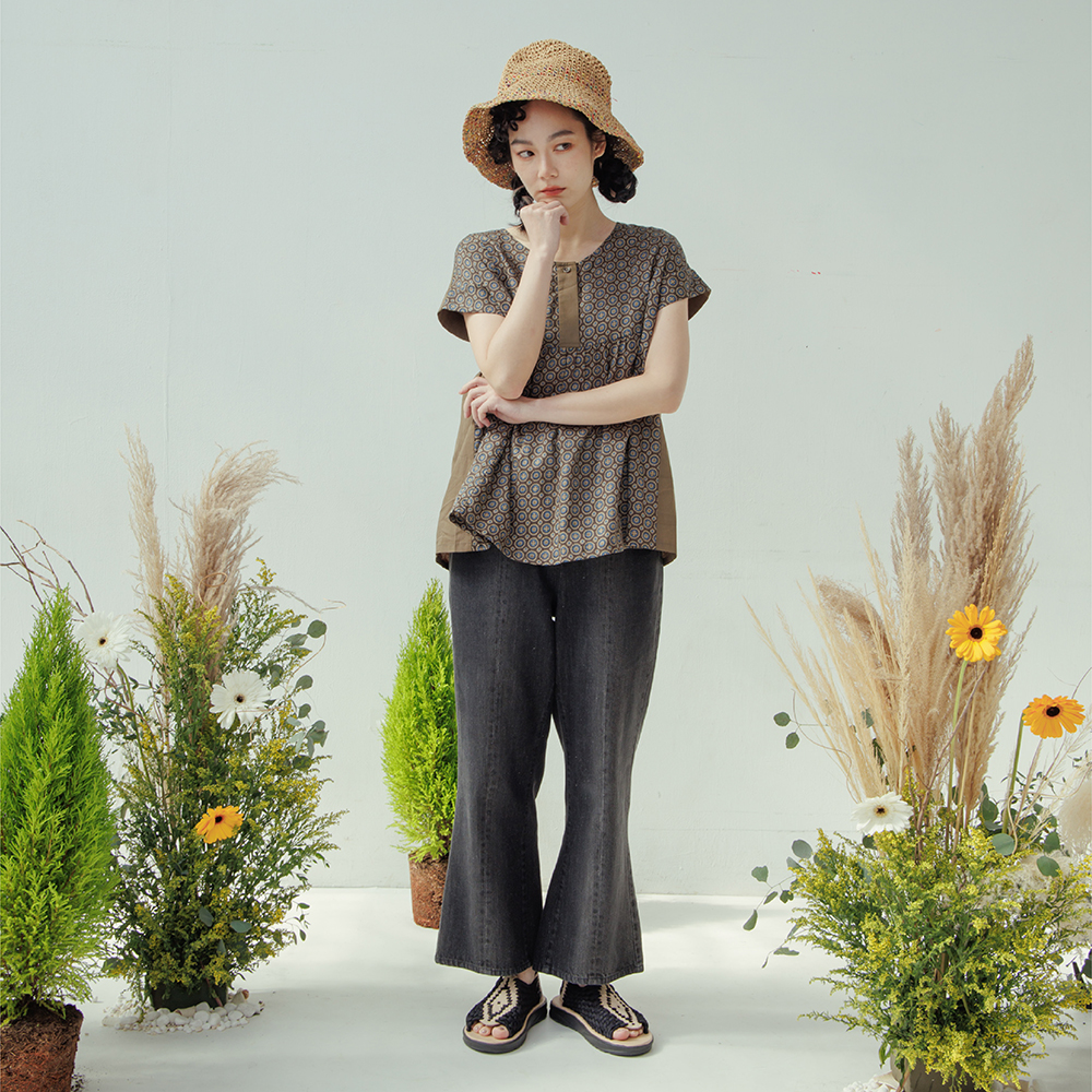 【MOSS CLUB】後開衩 格紋 氣球 女 長裙 格紋 藍色 日系 寬鬆 休閒 百搭 立裁版型 口袋 拼接 歷史價格詳細信息