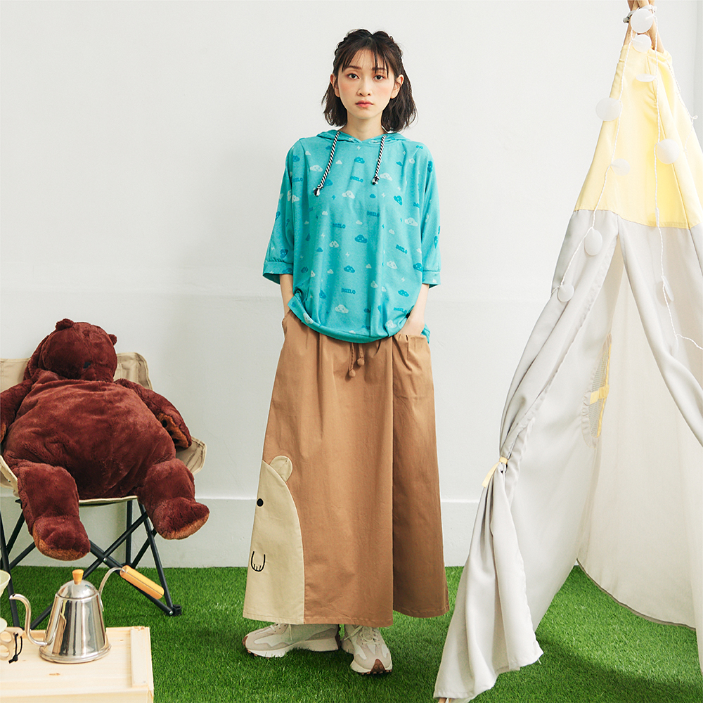 【Dailo】大熊刺繡小文青罩衫長袖外套(藍 卡 灰) 歷史價格詳細信息