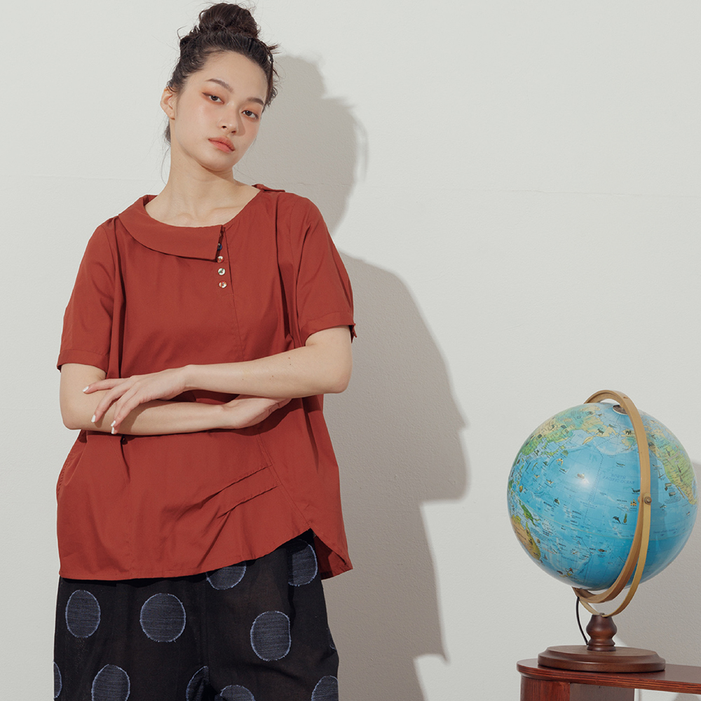【MOSS CLUB】不對稱剪接羅紋圓領-女長袖上衣 不對稱 藍(藍色/魅力商品/版型適中) 歷史價格詳細信息