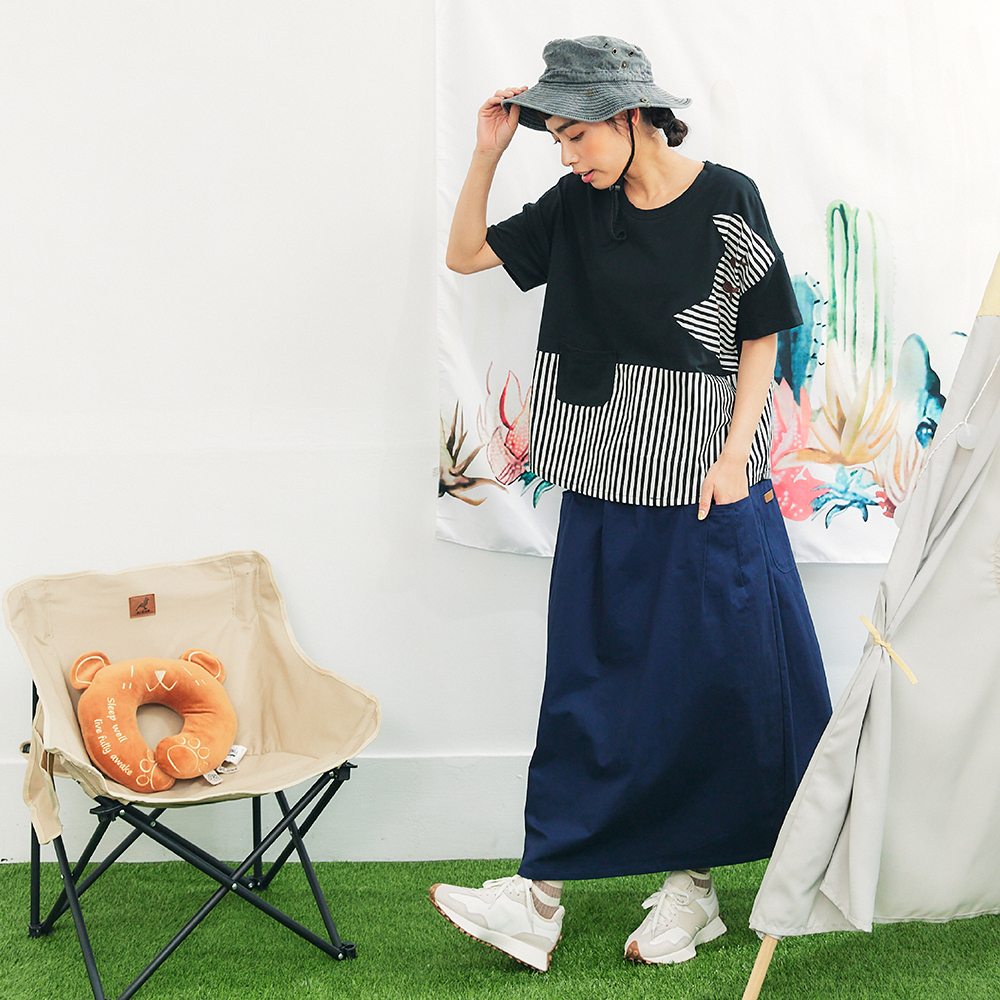 【Dailo】簡約經典氣球-女長裙 造型 藍 灰(二色/魅力商品/版型適中) 歷史價格詳細信息