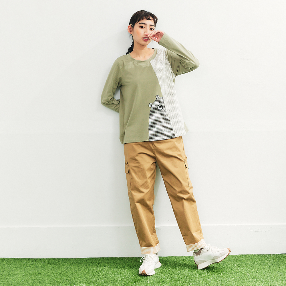 【Dailo】貓耳口袋工裝-女長裙 口袋 藍 卡 黃(三色/版型適中) 歷史價格詳細信息