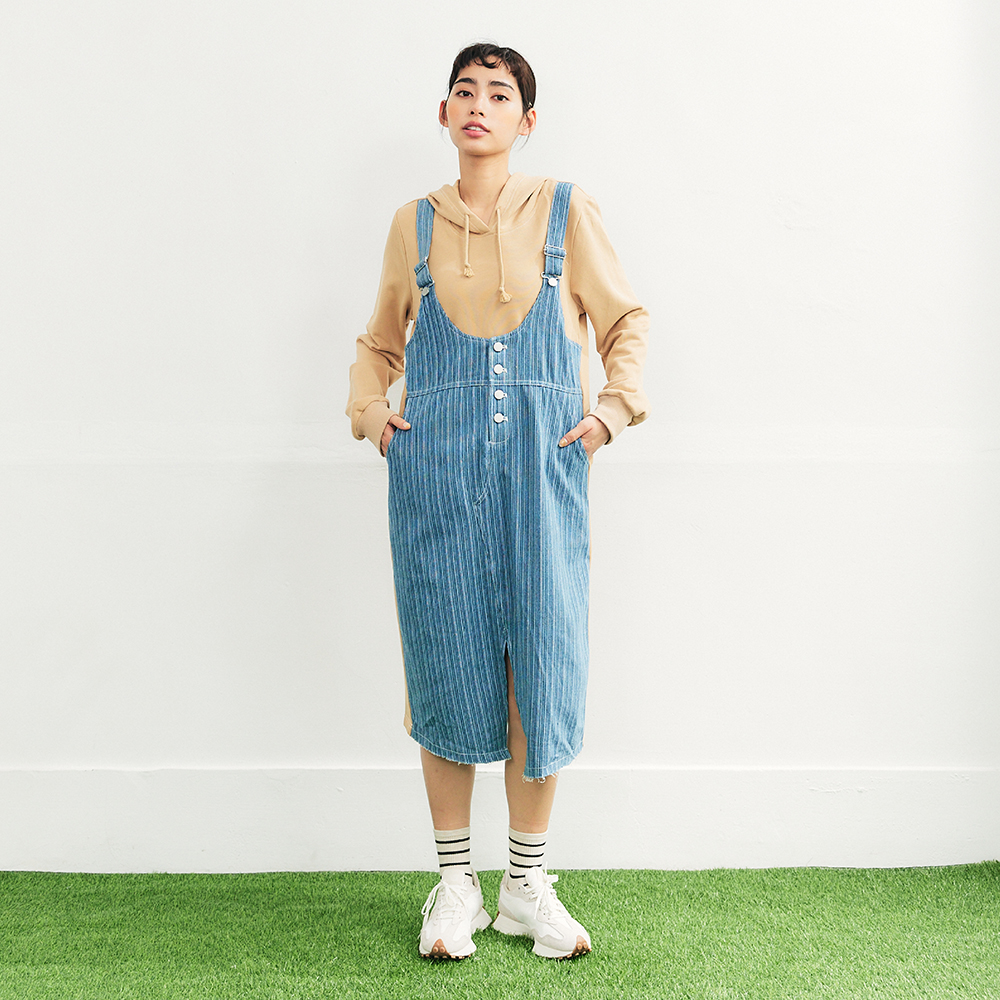 【Dailo】假兩件式牛仔拼接-女長袖洋裝 假兩件 綠 駝(三色/魅力商品/版型適中) 歷史價格詳細信息