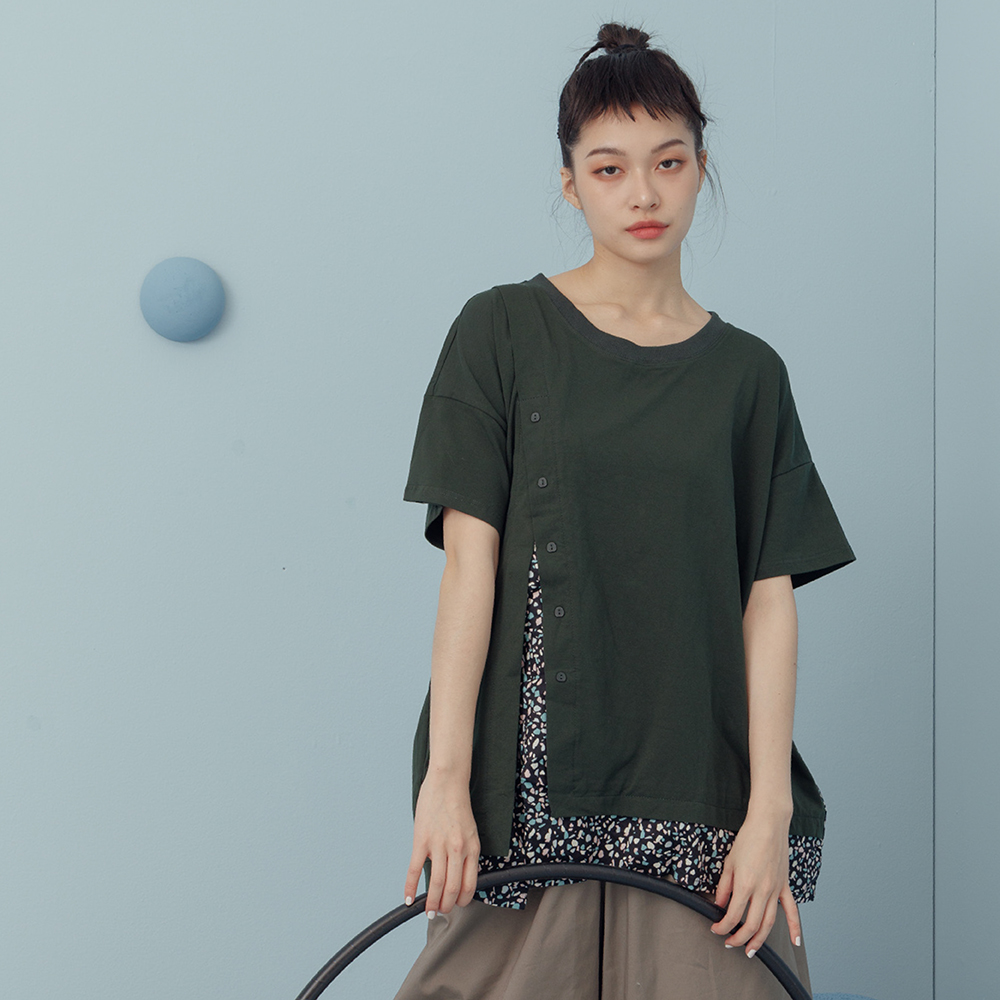 【MOSS CLUB】斜剪接褲口打褶寬版-女長褲 寬版 黑 綠(二色/版型適中) 歷史價格詳細信息