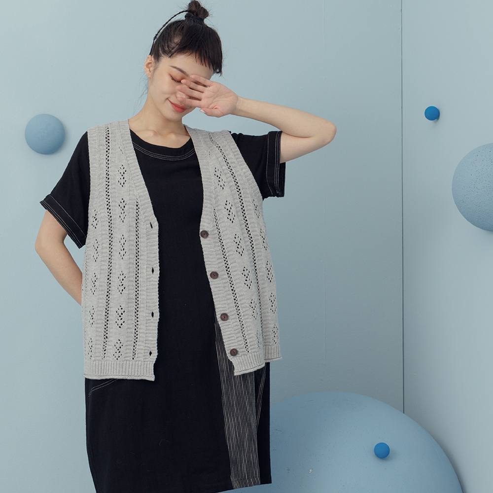 【MOSS CLUB】針織牛仔拼接連帽寬鬆-女長袖洋裝 連帽 黑 灰(二色/版型適中) 歷史價格詳細信息