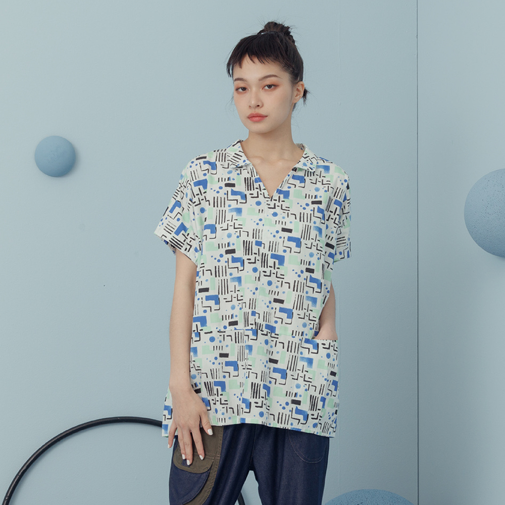 【MOSS CLUB】V字領口條紋異材質布料假兩件七分袖上衣 藍 白 歷史價格詳細信息