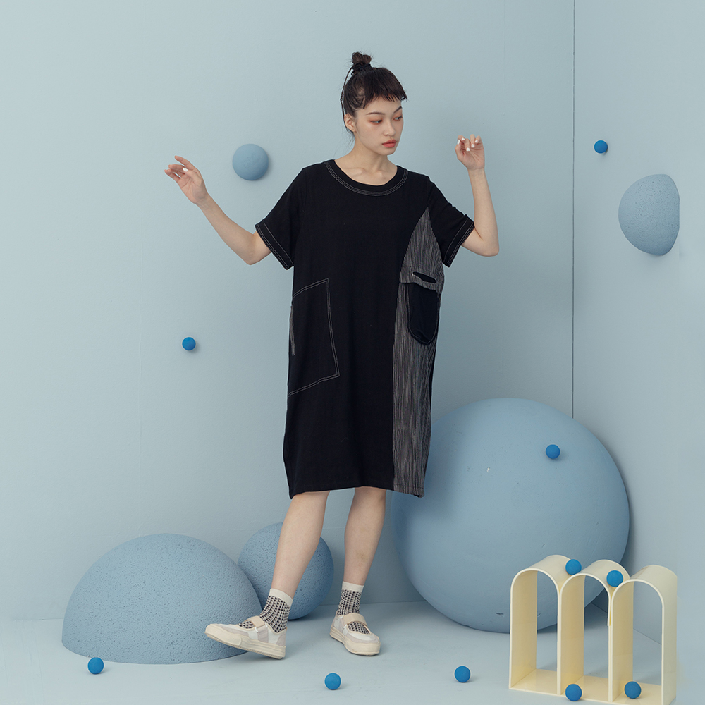 【MOSS CLUB】直條紋拼布-女七分褲 條紋 黃(黃色/版型寬鬆) 歷史價格詳細信息