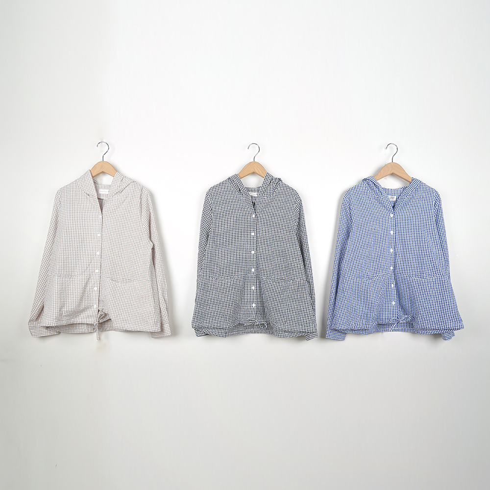 格子連帽襯衫 長袖襯衫 襯衫外套 格紋襯衣 韓版潮流長袖襯衣 情侶(MCRBW298)【FIZZE】 歷史價格詳細信息